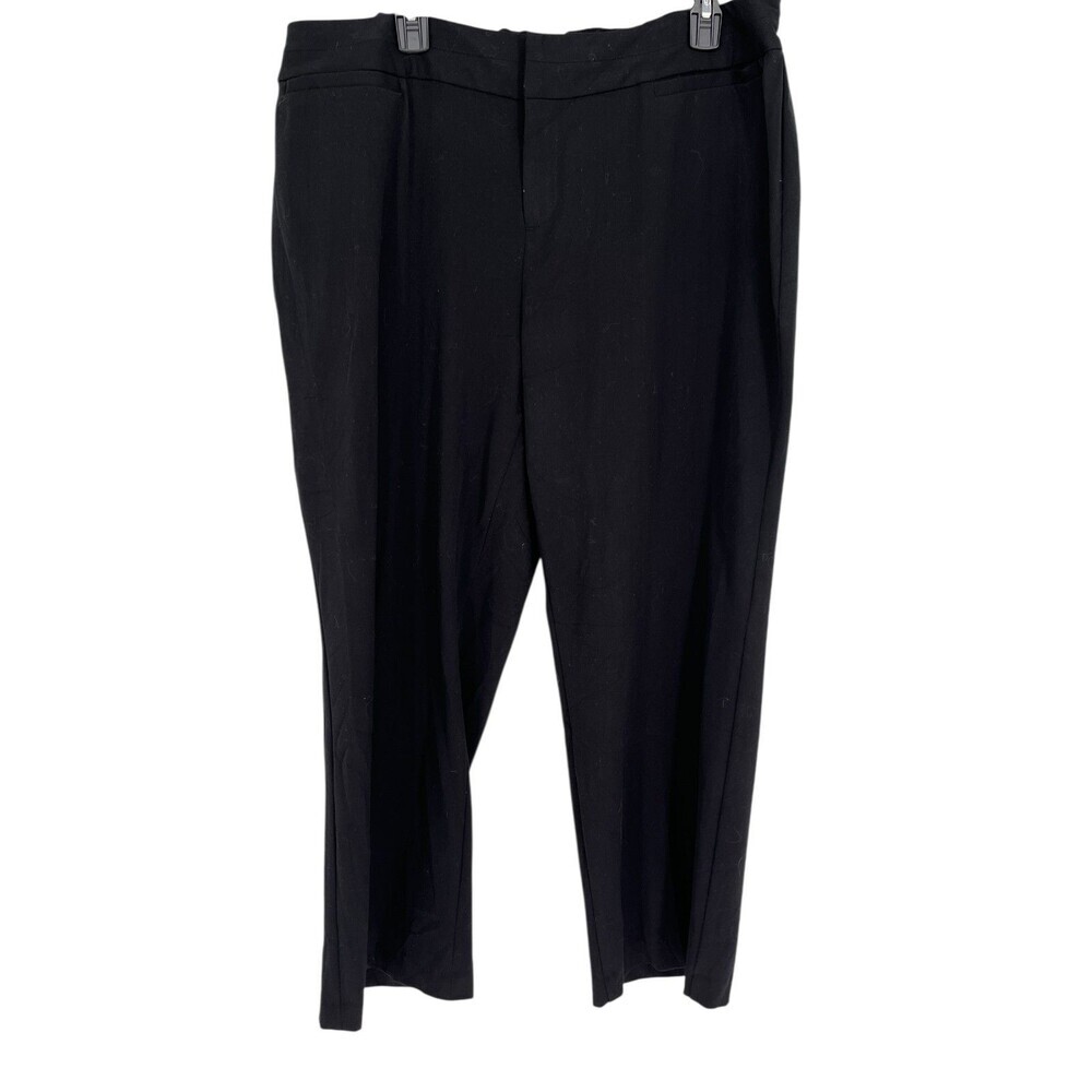 CJ Banks Pants Women’s Size 20W Petite Black Pull On Stretch Trousers Career